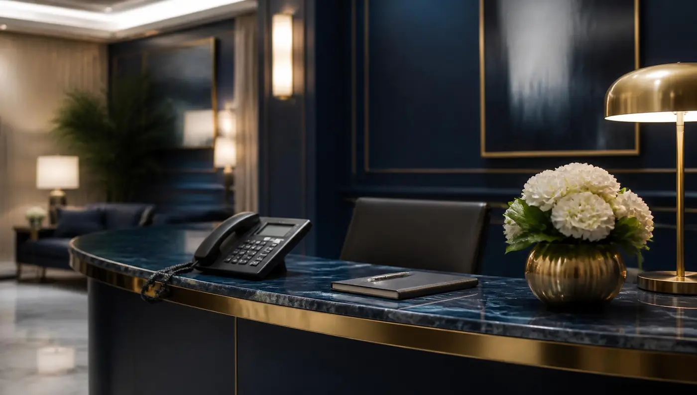 Elegant advisory office reception desk